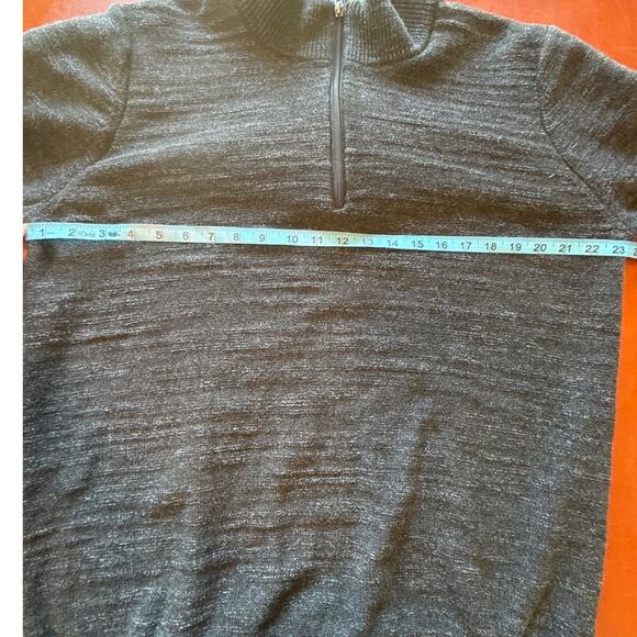 L.L. Bean Organic Cotton 1/4 Zip Sweater XL Tall Waffle Knit EUC - Picture 4 of 7